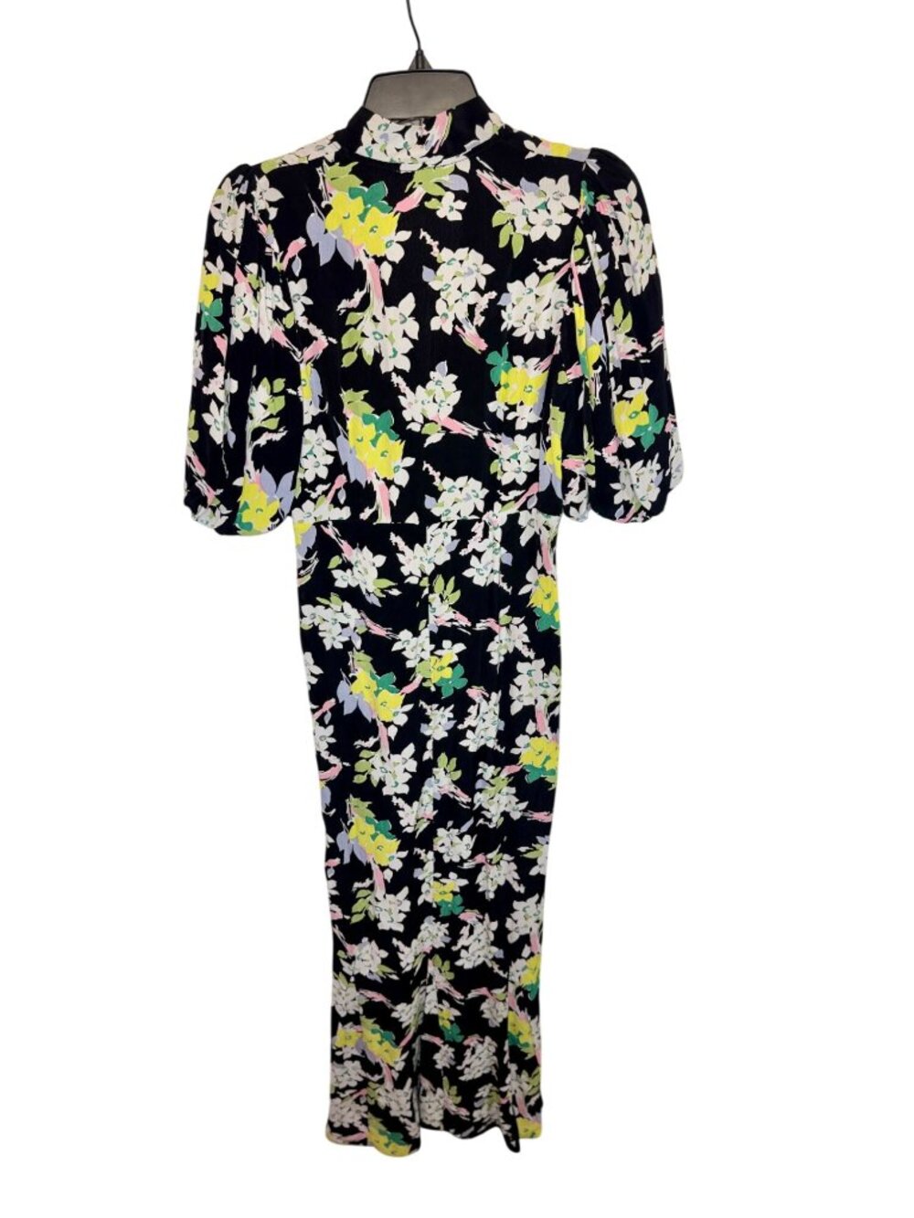 byTiMo floral puff sleeve crepe maxi dress - Size S - Picture 7 of 8